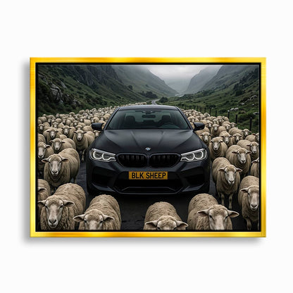 BLK SHEEP BMW Canvas Wall Art | Car Wall Decor Cars