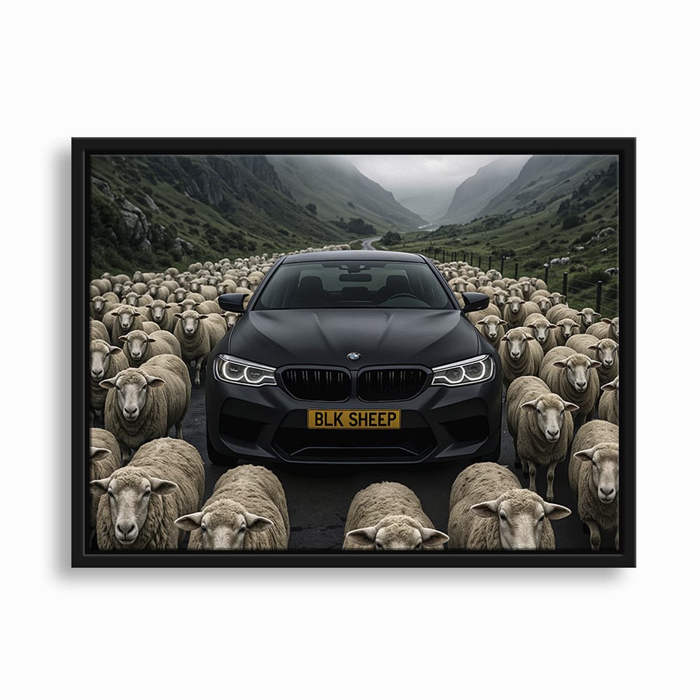 BLK SHEEP BMW Canvas Wall Art | Car Wall Decor Cars