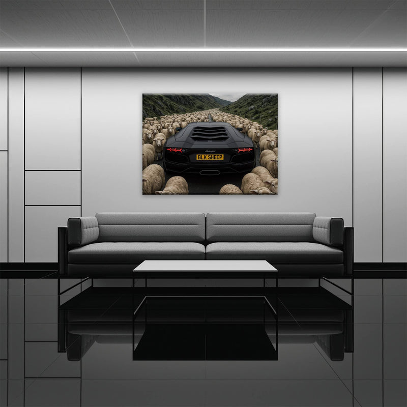 BLK SHEEP Lamborghini Canvas Wall Art | Supercar Decor Cars