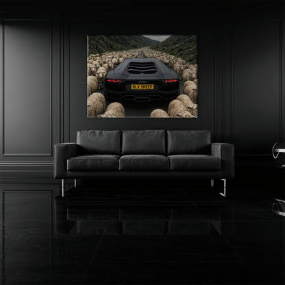 BLK SHEEP Lamborghini Canvas Wall Art | Supercar Decor Cars