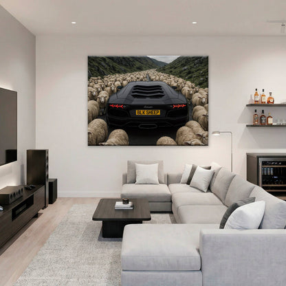 BLK SHEEP Lamborghini Canvas Wall Art | Supercar Decor Cars