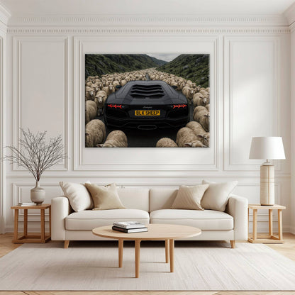 BLK SHEEP Lamborghini Canvas Wall Art | Supercar Decor Cars