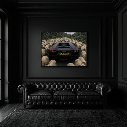 BLK SHEEP Lamborghini Canvas Wall Art | Supercar Decor Cars