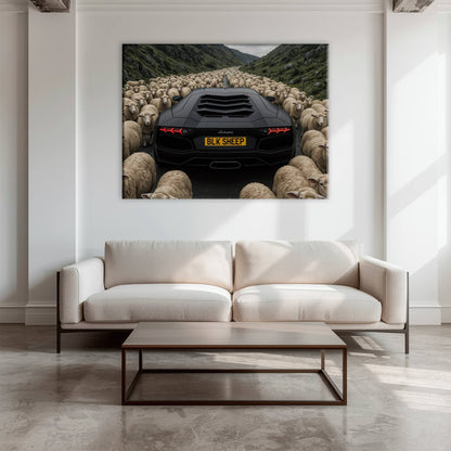 BLK SHEEP Lamborghini Canvas Wall Art | Supercar Decor Cars