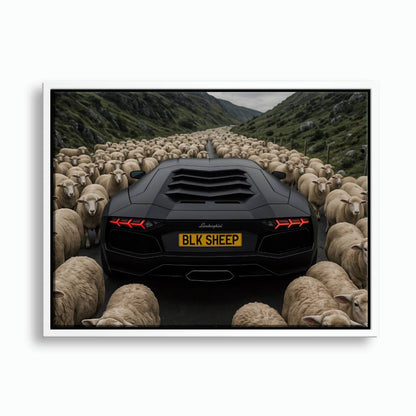 BLK SHEEP Lamborghini Canvas Wall Art | Supercar Decor Cars