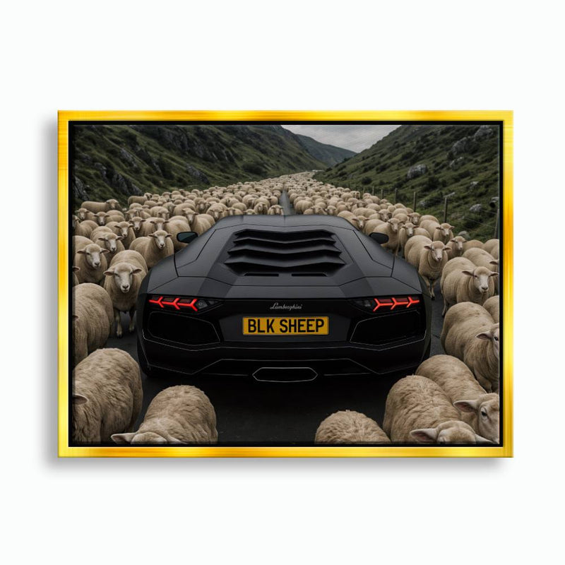 BLK SHEEP Lamborghini Canvas Wall Art | Supercar Decor Cars