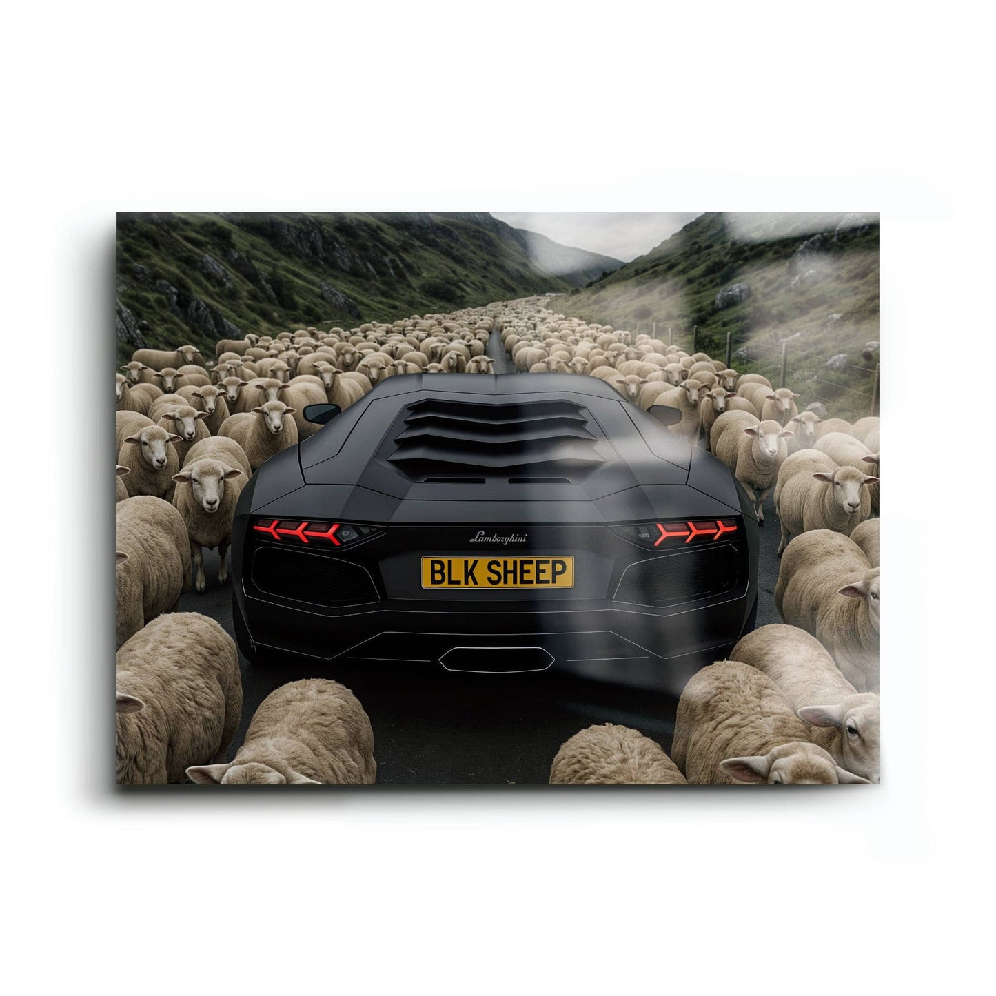 BLK SHEEP Lamborghini Canvas Wall Art | Supercar Decor Cars