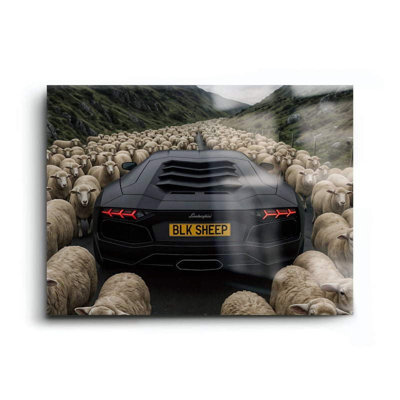 BLK SHEEP Lamborghini Canvas Wall Art | Supercar Decor Cars