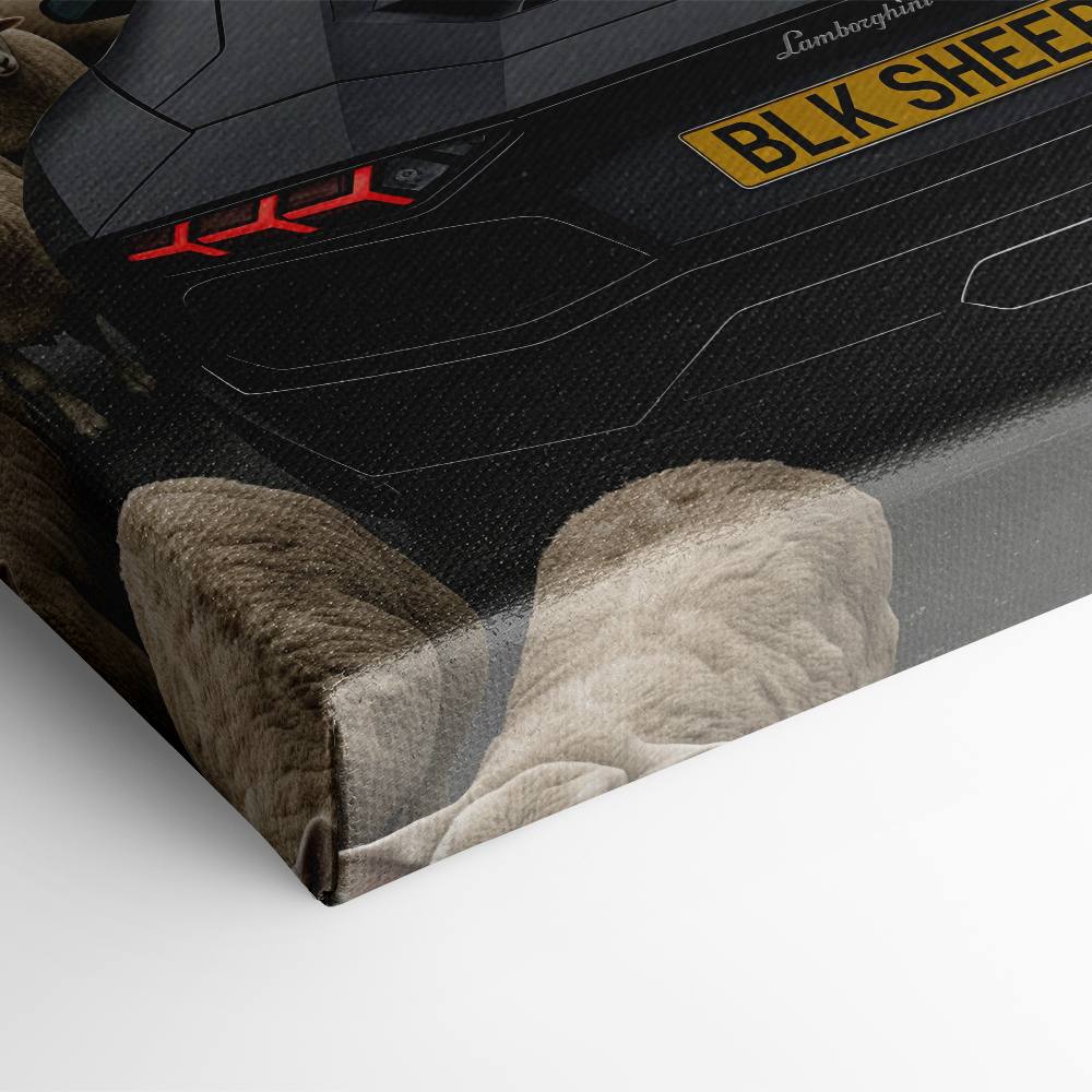BLK SHEEP Lamborghini Canvas Wall Art | Supercar Decor Cars