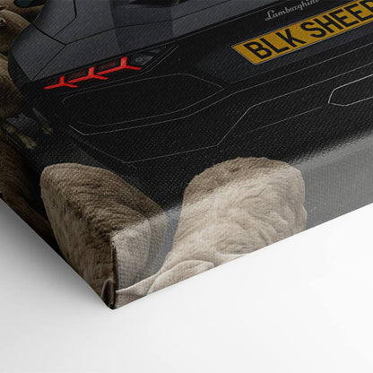BLK SHEEP Lamborghini Canvas Wall Art | Supercar Decor Cars