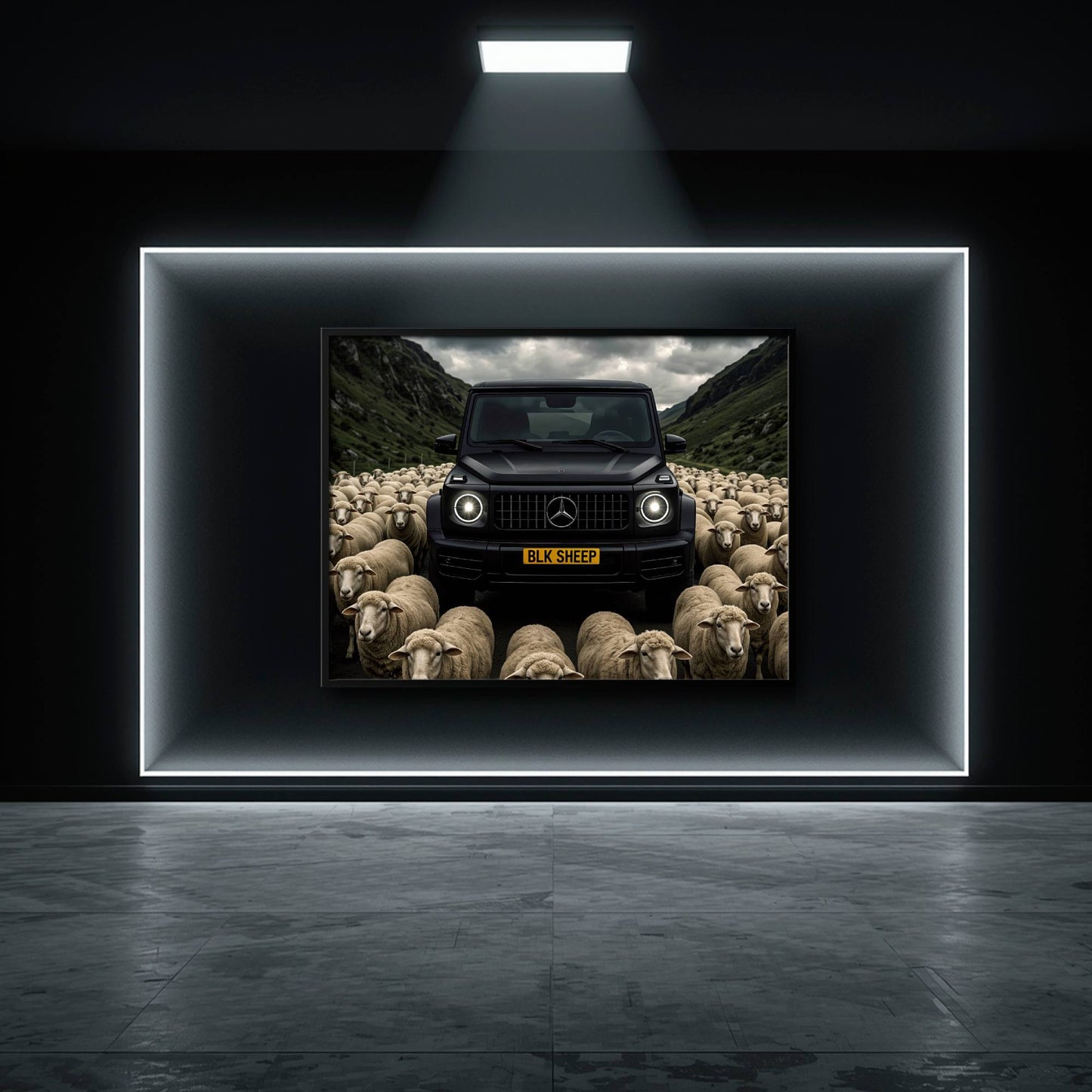 BLK SHEEP Mercedes G-Wagon Canvas Wall Art Cars