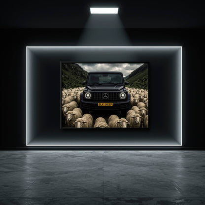 BLK SHEEP Mercedes G-Wagon Canvas Wall Art Cars
