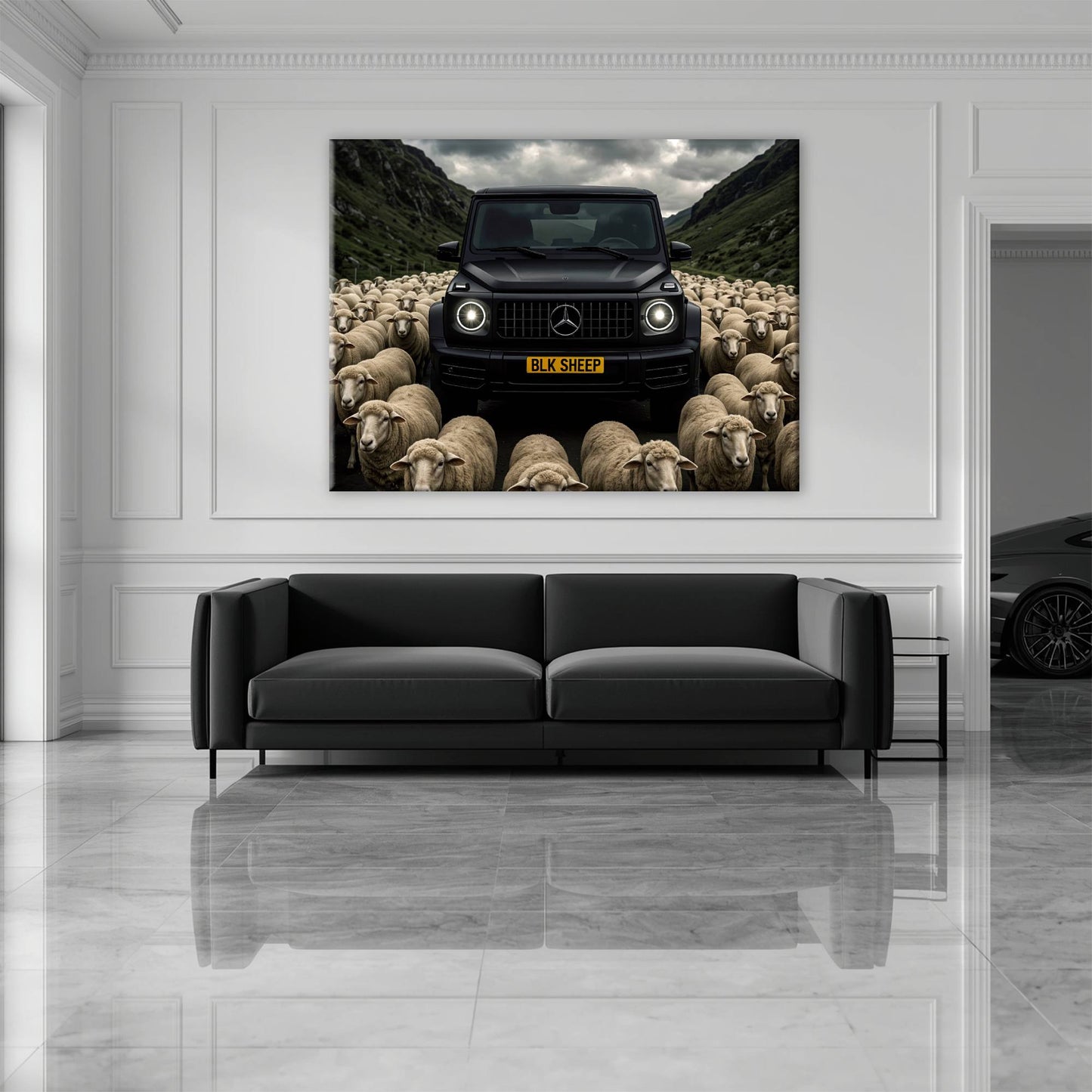 BLK SHEEP Mercedes G-Wagon Canvas Wall Art Cars