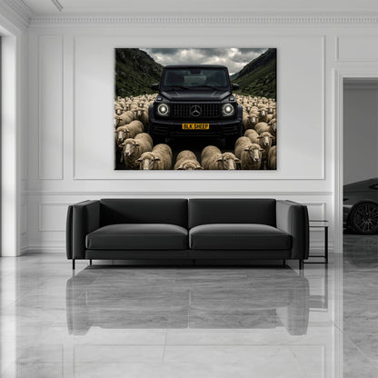 BLK SHEEP Mercedes G-Wagon Canvas Wall Art Cars