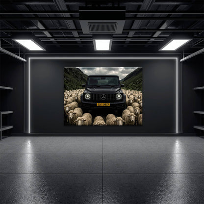 BLK SHEEP Mercedes G-Wagon Canvas Wall Art Cars