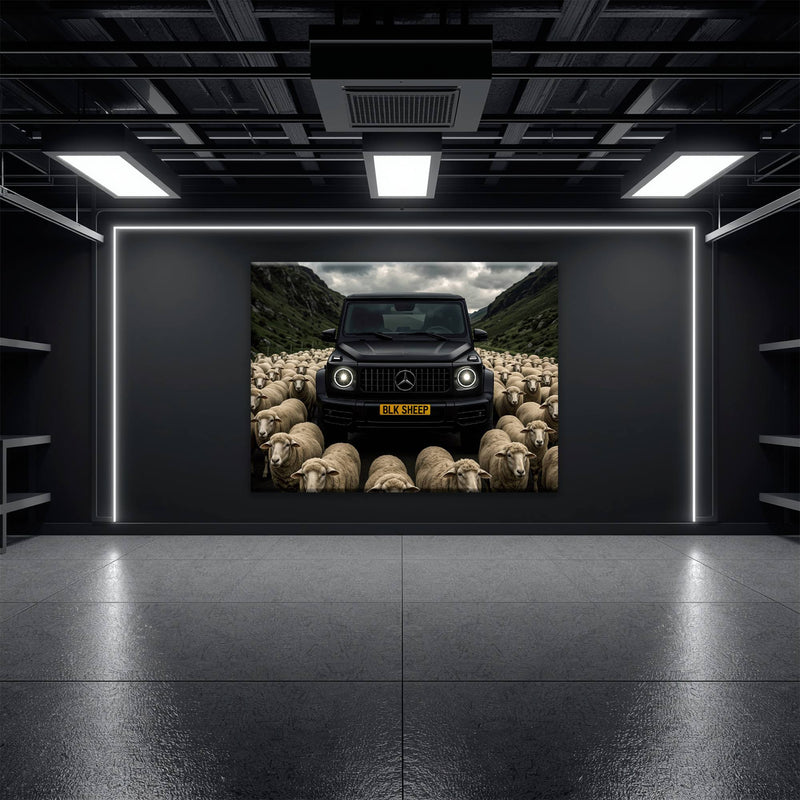 BLK SHEEP Mercedes G-Wagon Canvas Wall Art Cars