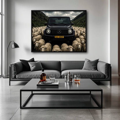 BLK SHEEP Mercedes G-Wagon Canvas Wall Art Cars