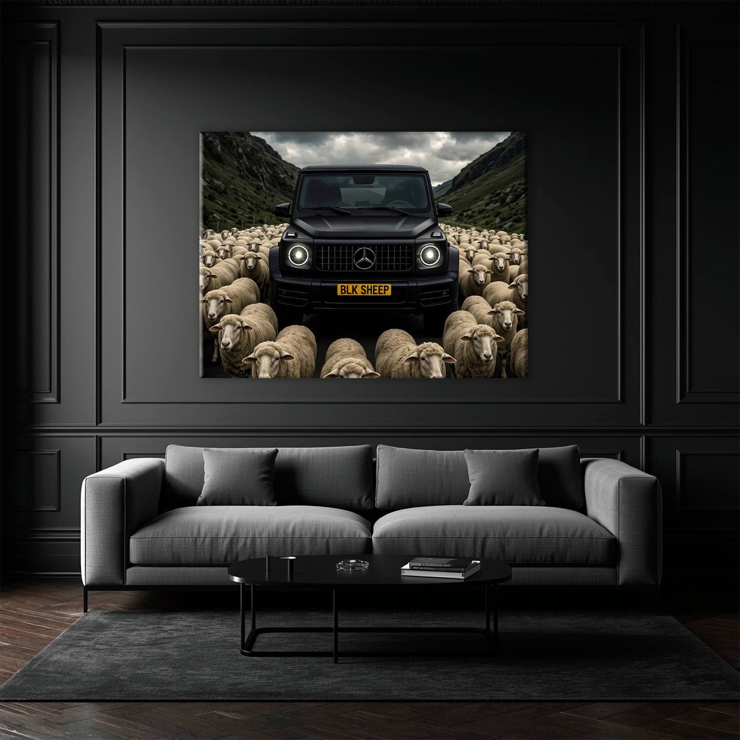 BLK SHEEP Mercedes G-Wagon Canvas Wall Art Cars
