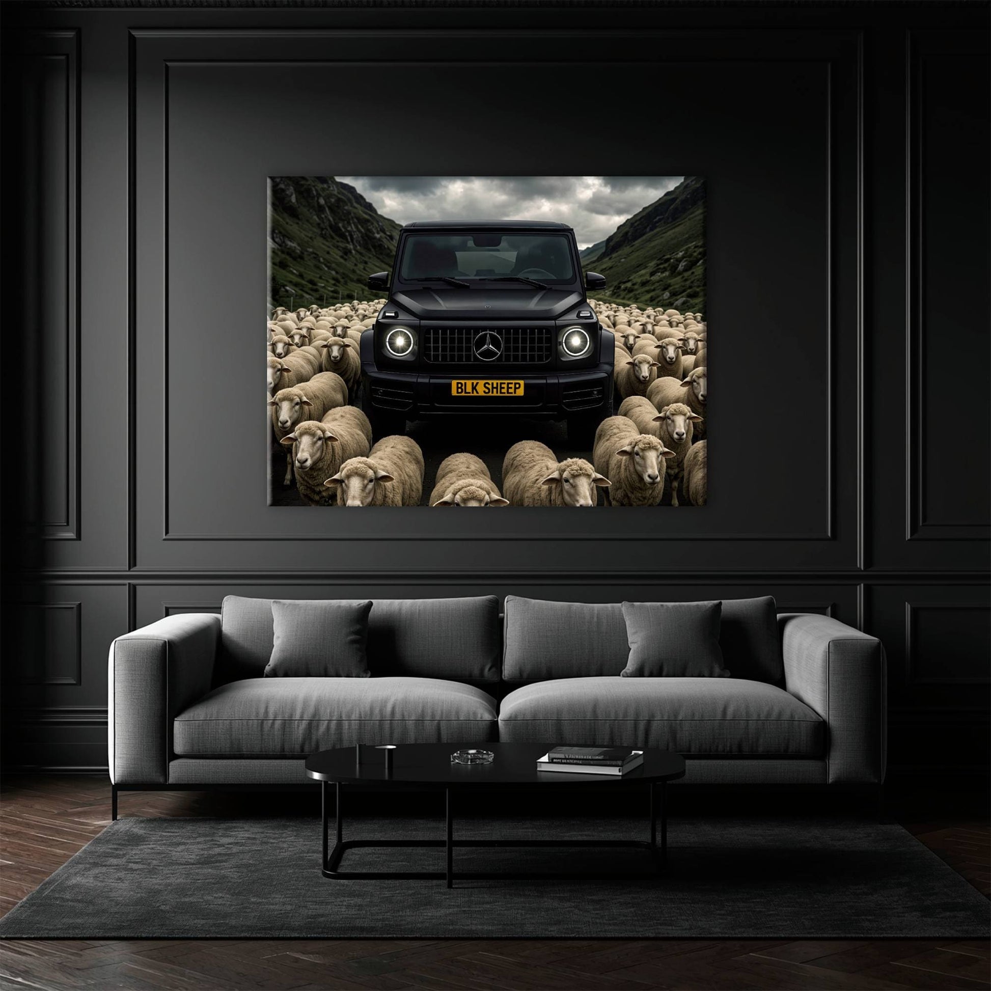 BLK SHEEP Mercedes G-Wagon Canvas Wall Art Cars