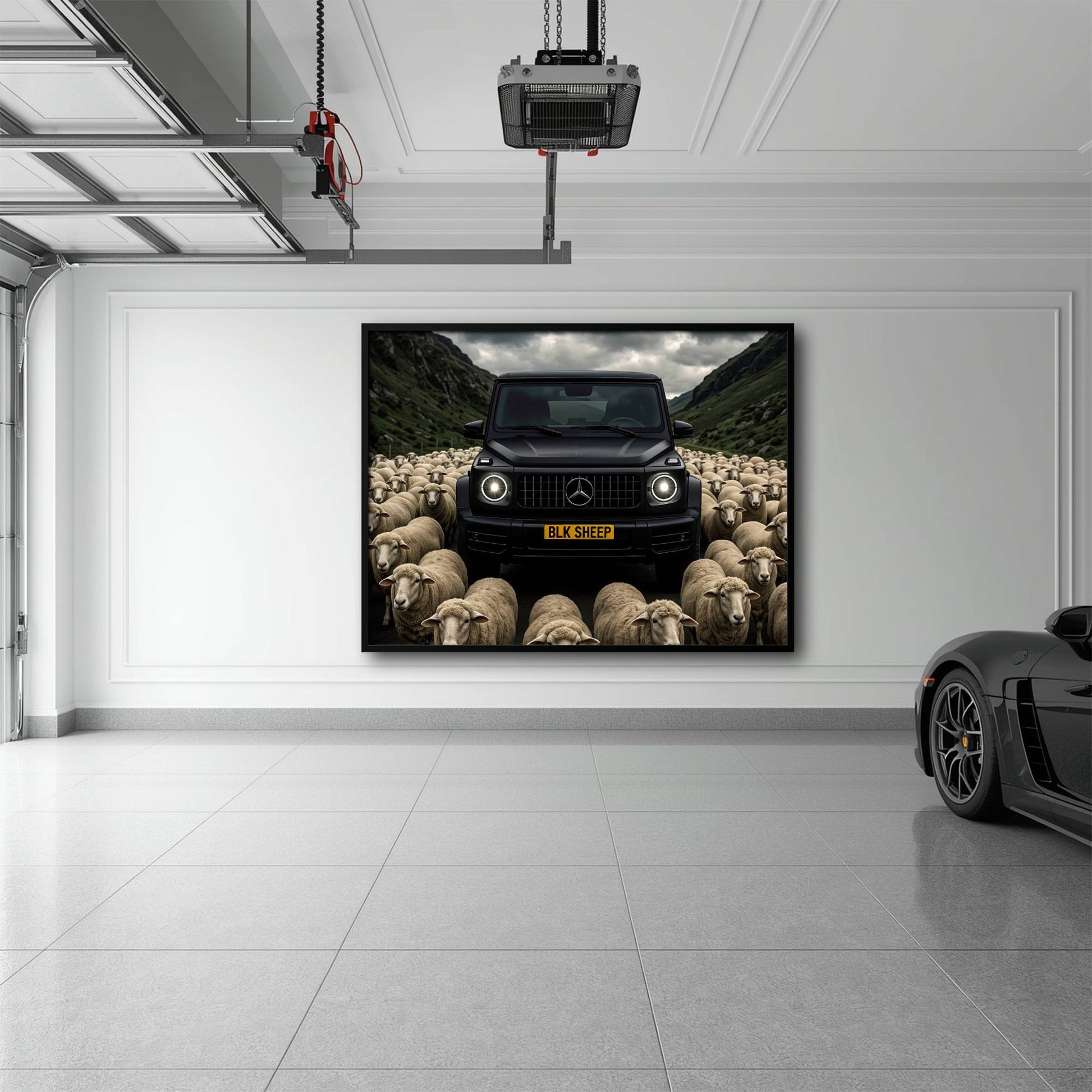 BLK SHEEP Mercedes G-Wagon Canvas Wall Art Cars