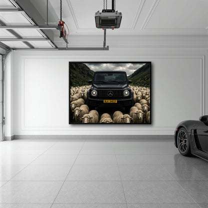 BLK SHEEP Mercedes G-Wagon Canvas Wall Art Cars