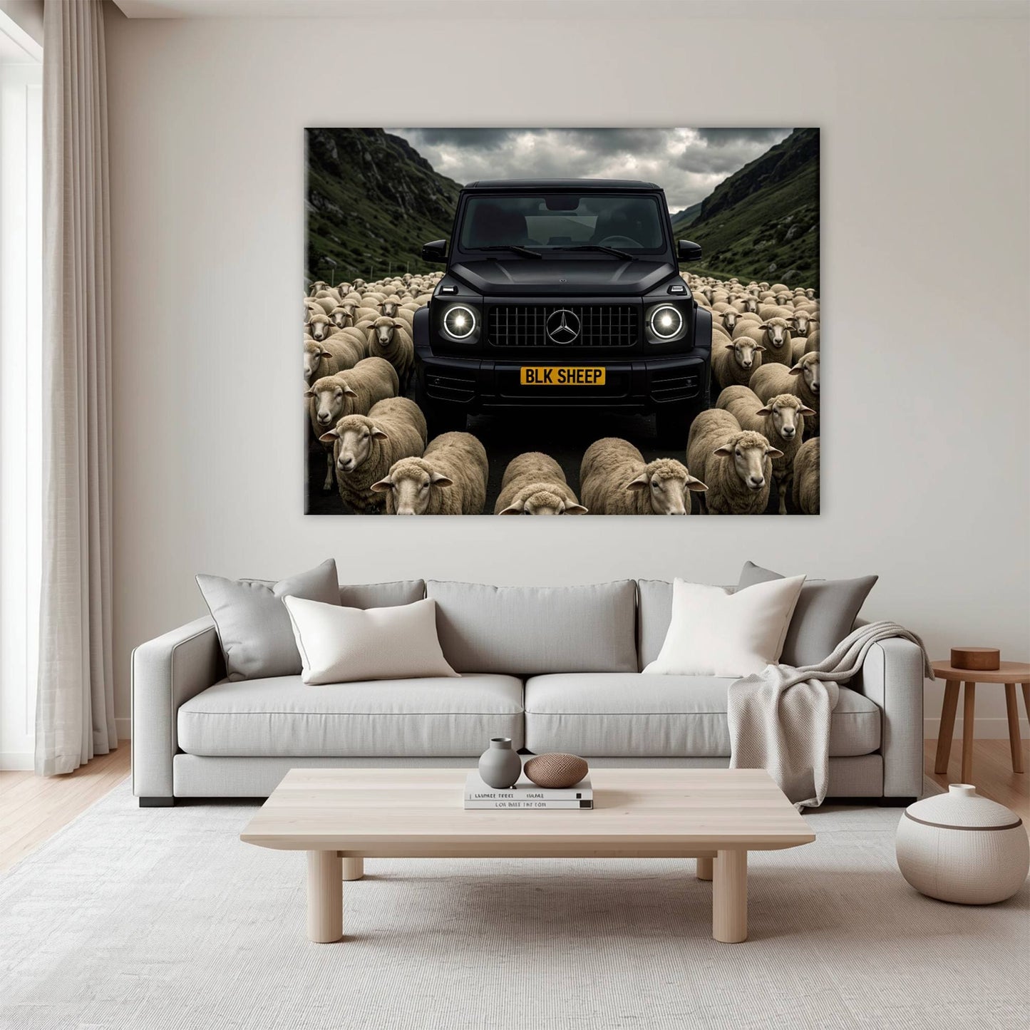 BLK SHEEP Mercedes G-Wagon Canvas Wall Art Cars