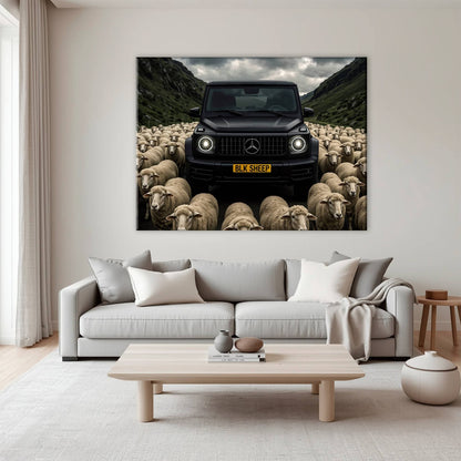 BLK SHEEP Mercedes G-Wagon Canvas Wall Art Cars