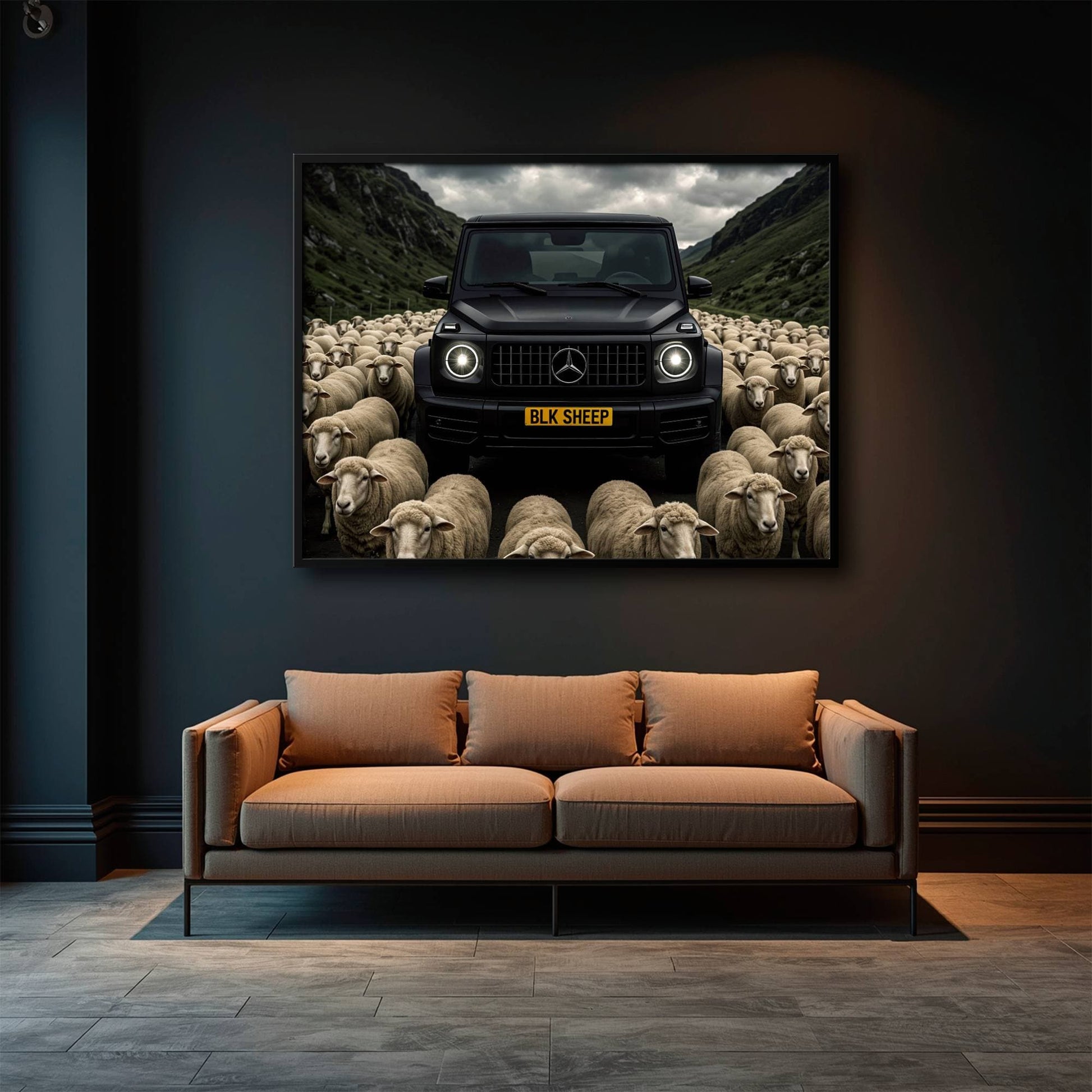 BLK SHEEP Mercedes G-Wagon Canvas Wall Art Cars