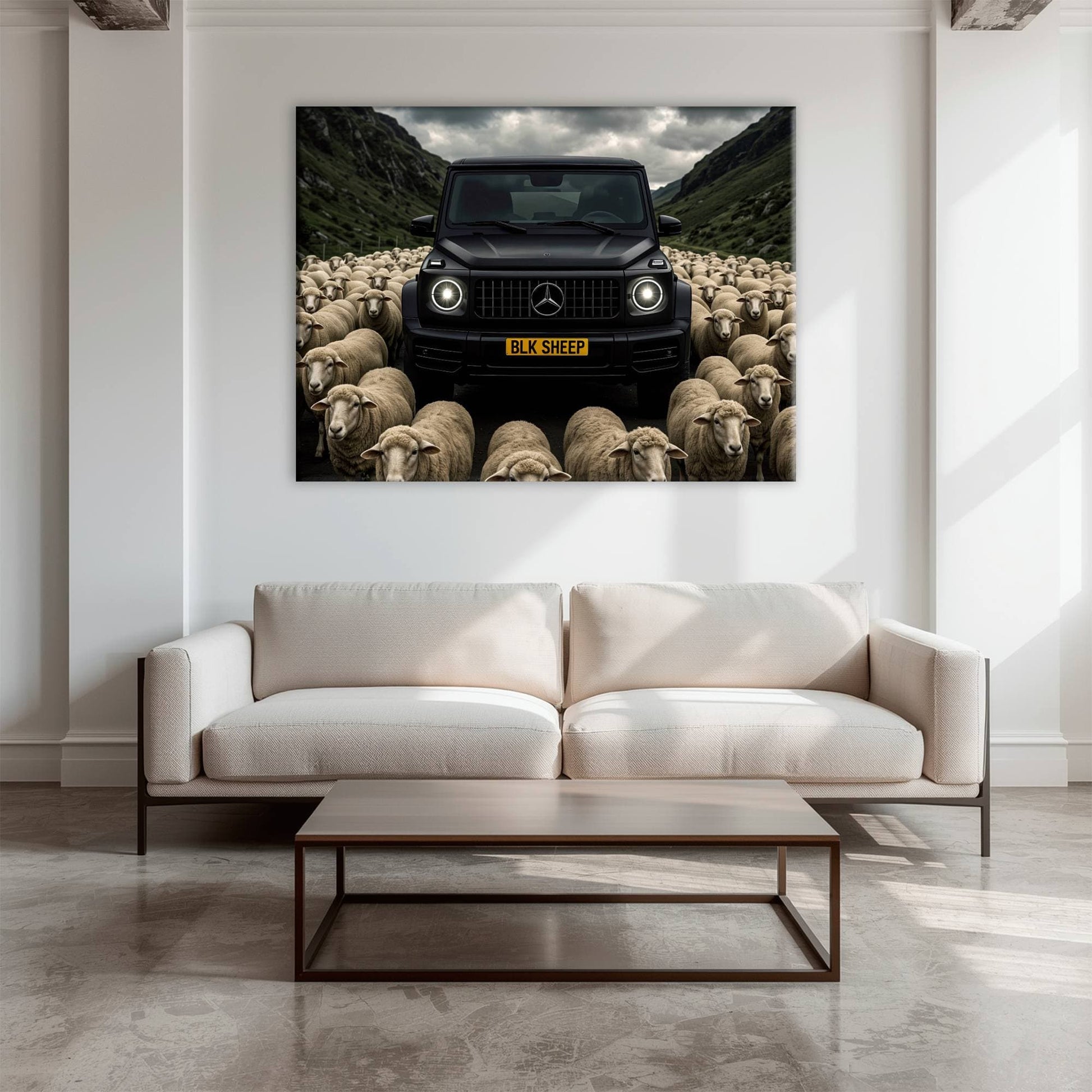 BLK SHEEP Mercedes G-Wagon Canvas Wall Art Cars
