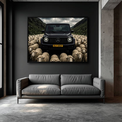 BLK SHEEP Mercedes G-Wagon Canvas Wall Art Cars