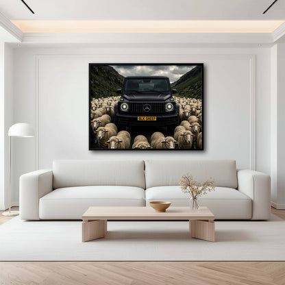 BLK SHEEP Mercedes G-Wagon Canvas Wall Art Cars