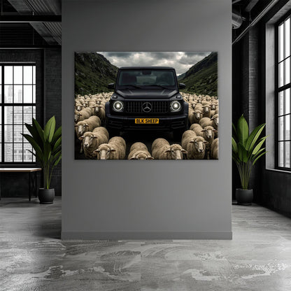 BLK SHEEP Mercedes G-Wagon Canvas Wall Art Cars