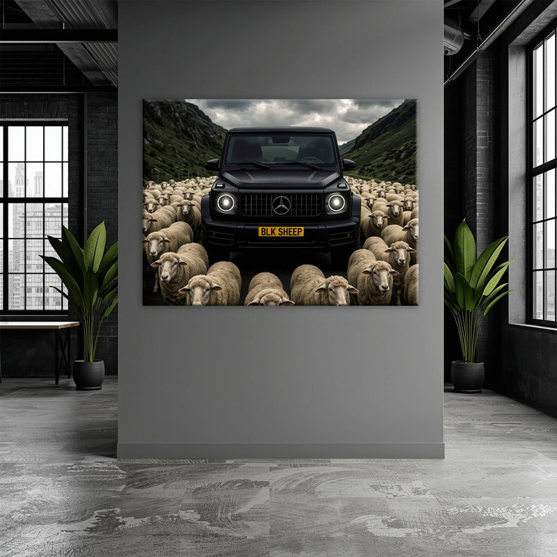BLK SHEEP Mercedes G-Wagon Canvas Wall Art Cars