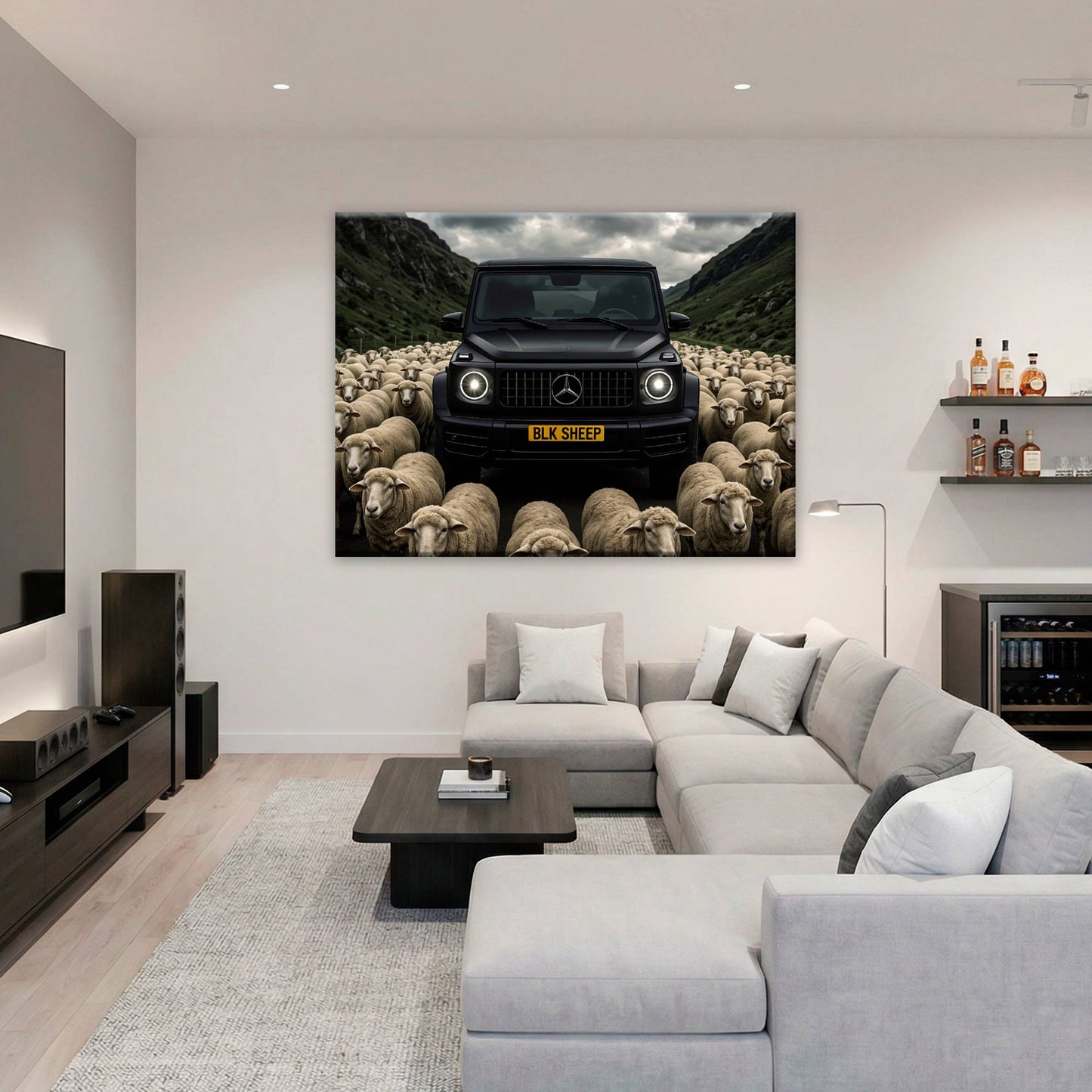 BLK SHEEP Mercedes G-Wagon Canvas Wall Art Cars