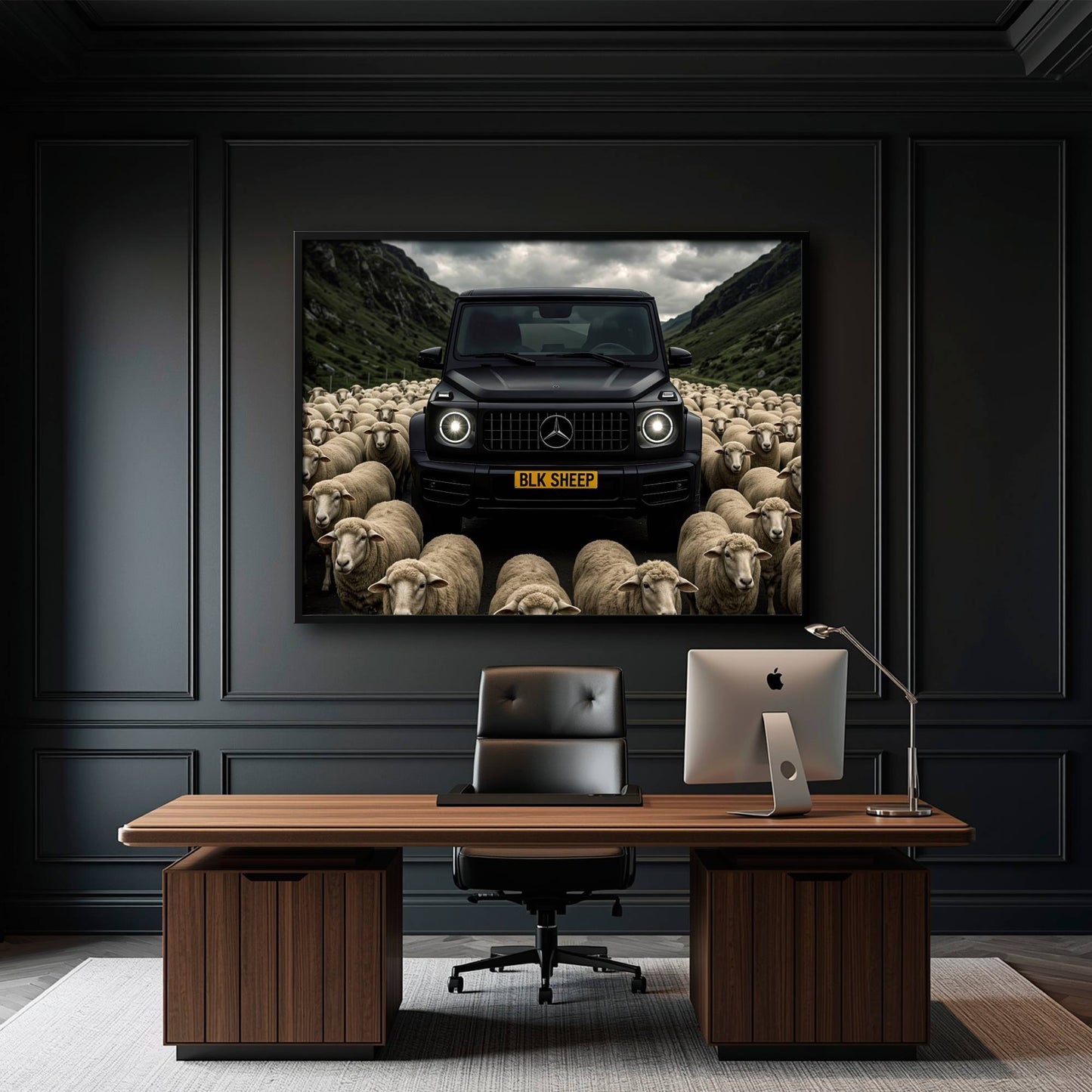 BLK SHEEP Mercedes G-Wagon Canvas Wall Art Cars