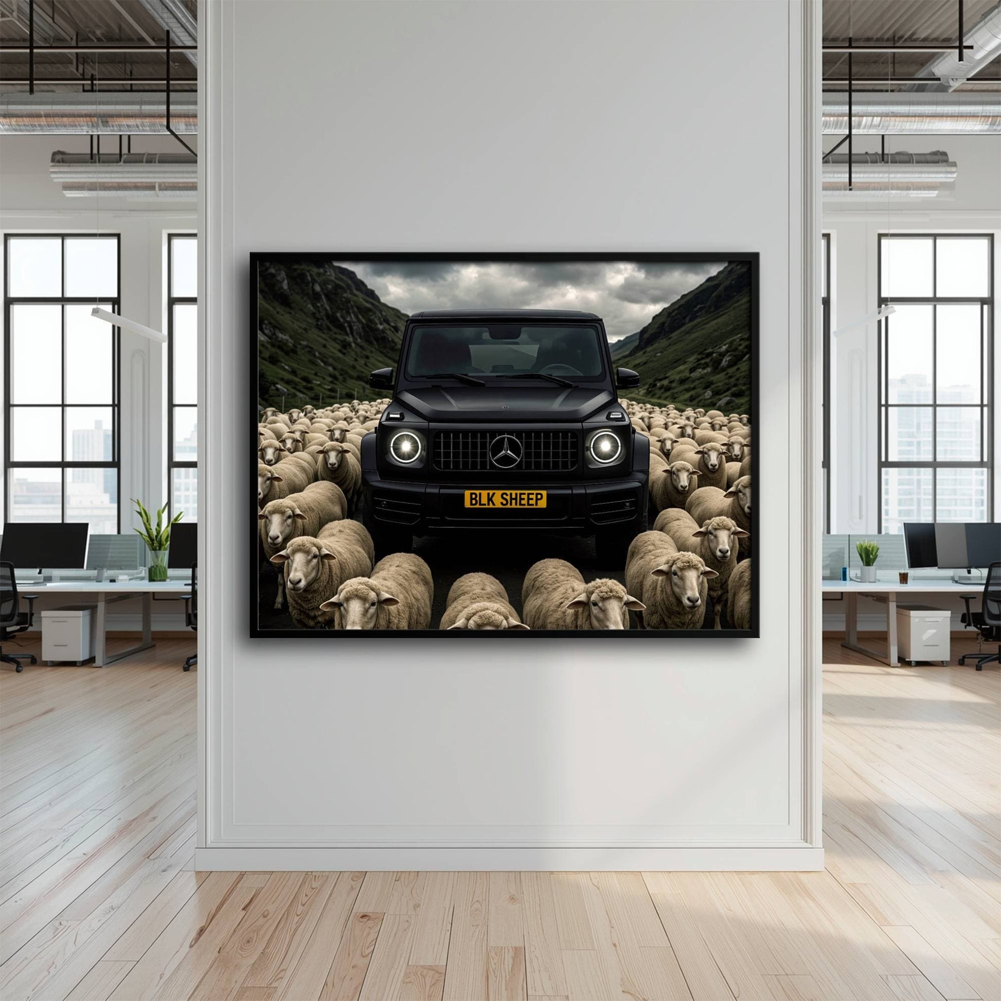 BLK SHEEP Mercedes G-Wagon Canvas Wall Art Cars