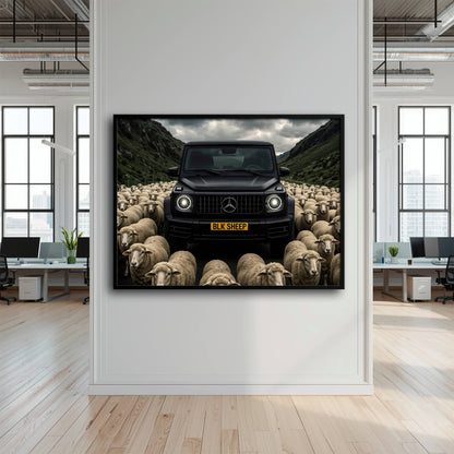 BLK SHEEP Mercedes G-Wagon Canvas Wall Art Cars