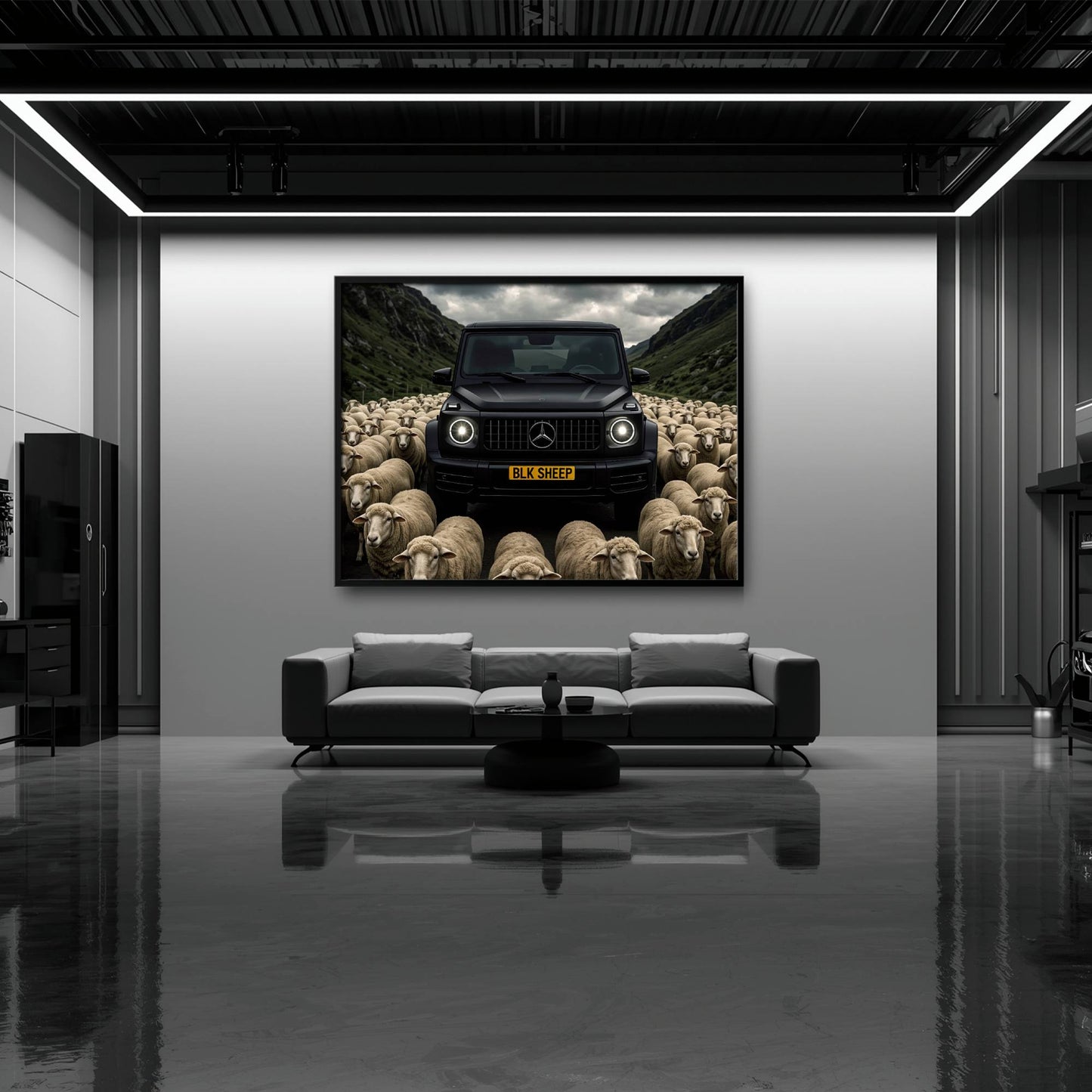 BLK SHEEP Mercedes G-Wagon Canvas Wall Art Cars