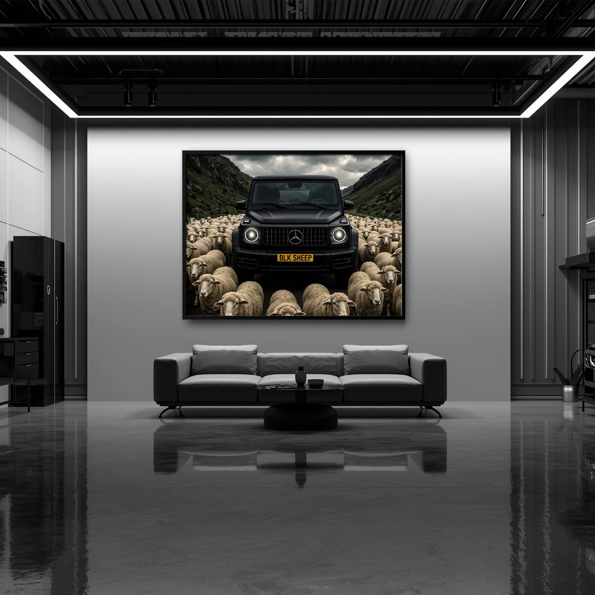 BLK SHEEP Mercedes G-Wagon Canvas Wall Art Cars