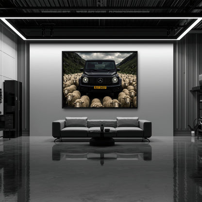 BLK SHEEP Mercedes G-Wagon Canvas Wall Art Cars