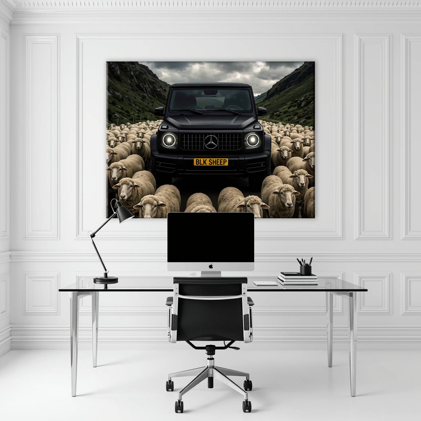 BLK SHEEP Mercedes G-Wagon Canvas Wall Art Cars