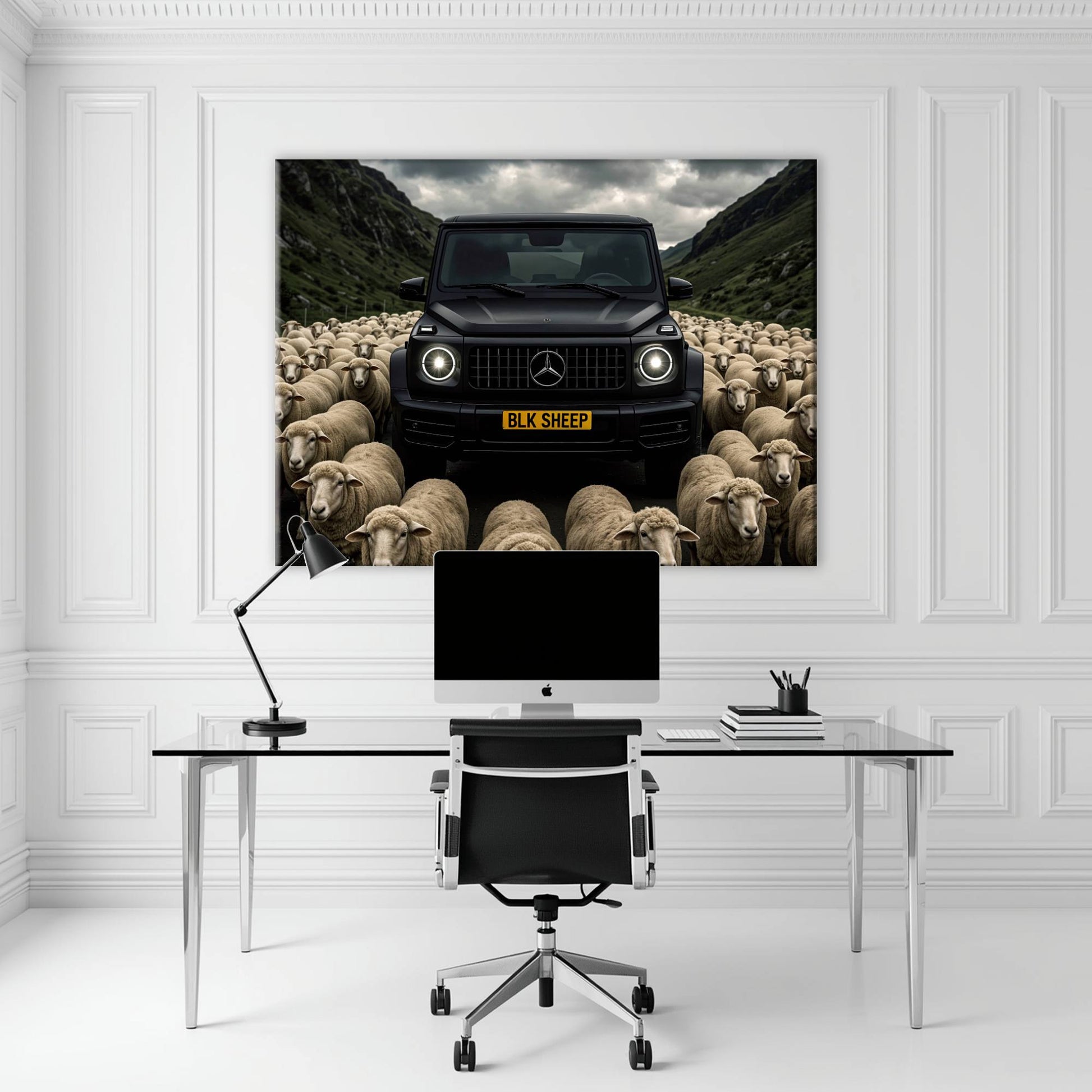 BLK SHEEP Mercedes G-Wagon Canvas Wall Art Cars