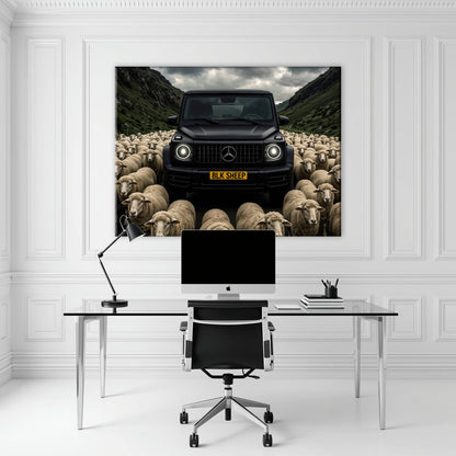 BLK SHEEP Mercedes G-Wagon Canvas Wall Art Cars