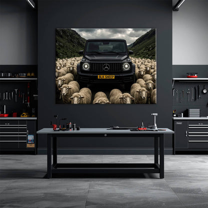 BLK SHEEP Mercedes G-Wagon Canvas Wall Art Cars