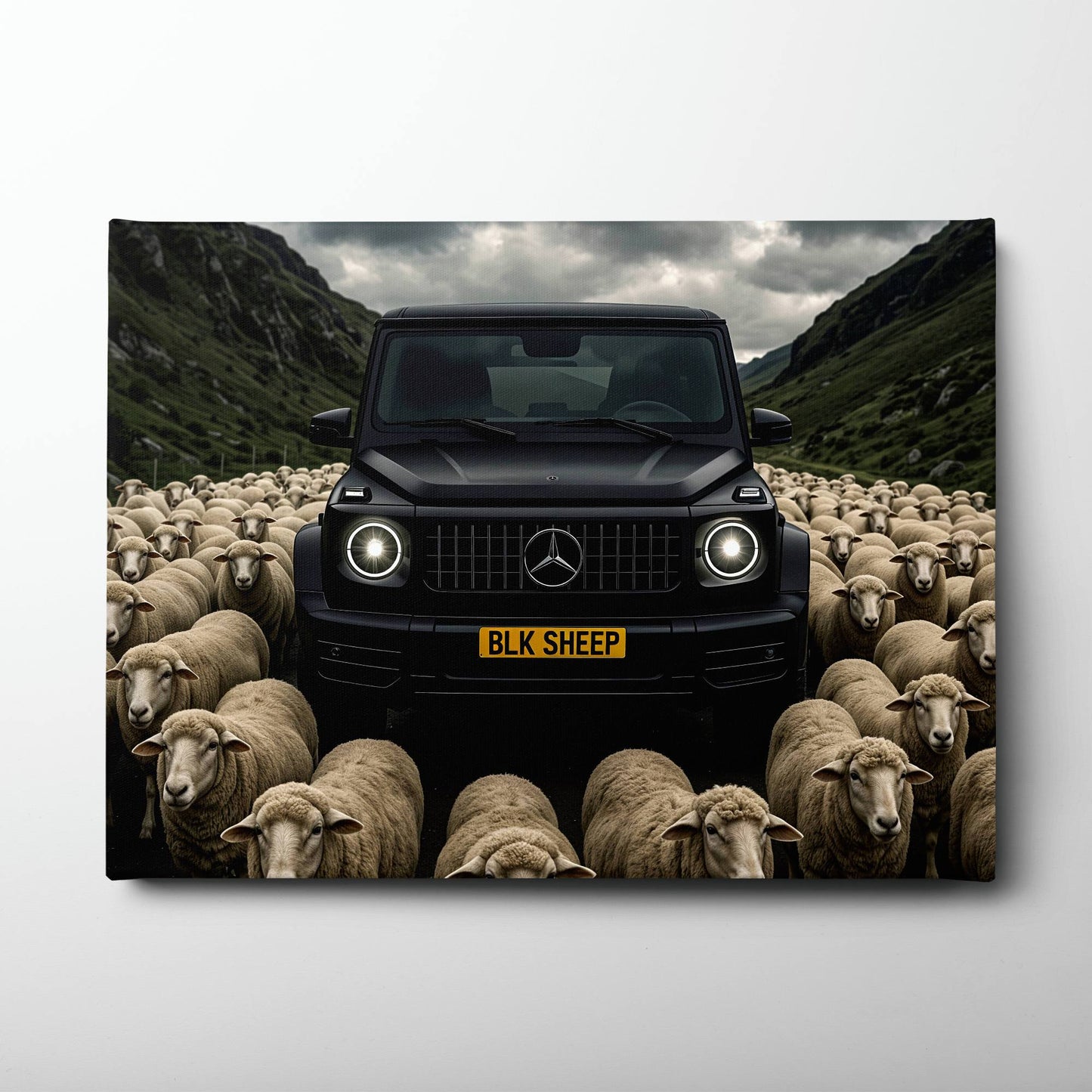 BLK SHEEP Mercedes G-Wagon Canvas Wall Art Cars