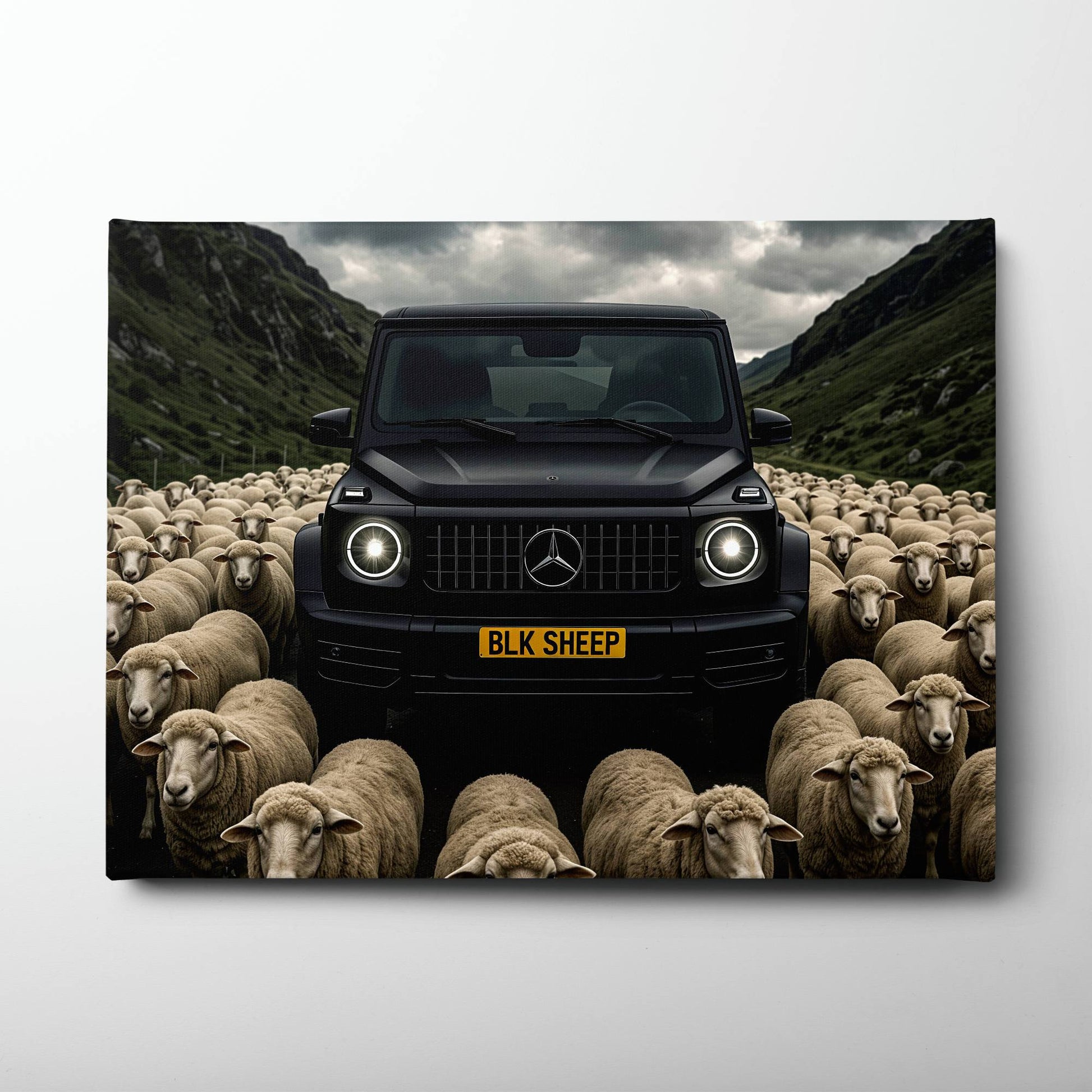 BLK SHEEP Mercedes G-Wagon Canvas Wall Art Cars