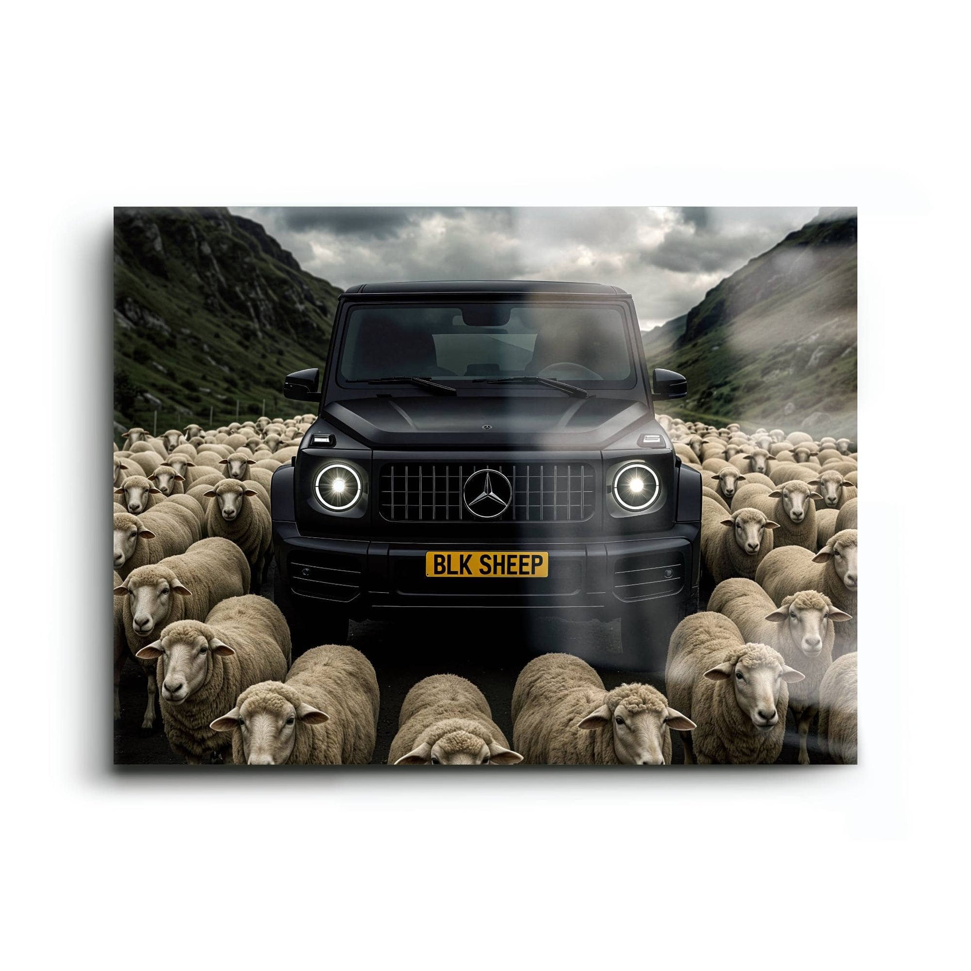 BLK SHEEP Mercedes G-Wagon Canvas Wall Art Cars