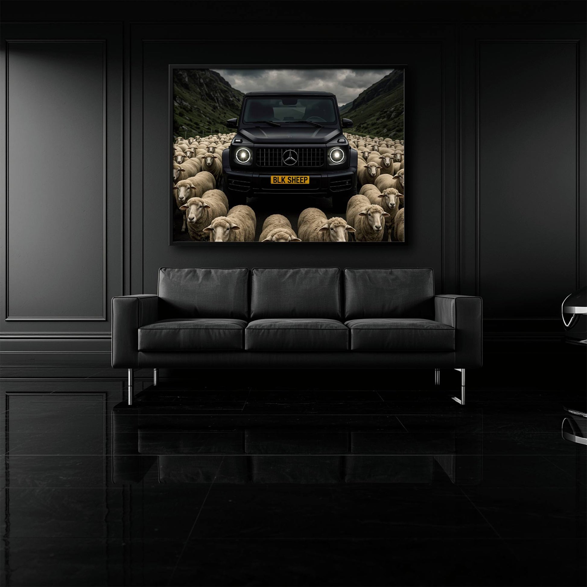 BLK SHEEP Mercedes G-Wagon Canvas Wall Art Cars