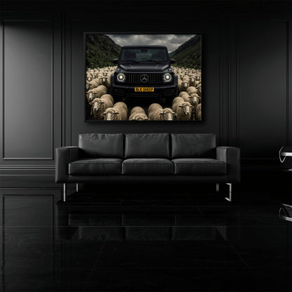 BLK SHEEP Mercedes G-Wagon Canvas Wall Art Cars