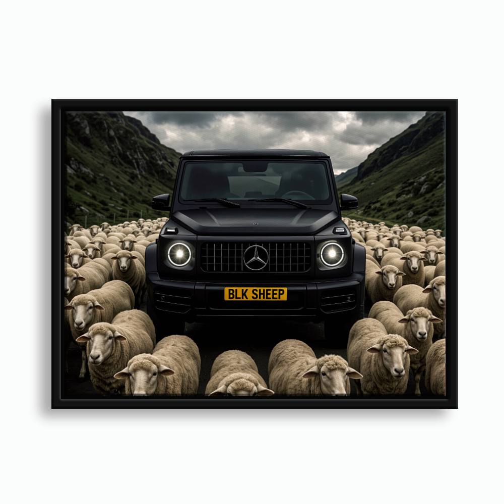 BLK SHEEP Mercedes G-Wagon Canvas Wall Art Cars